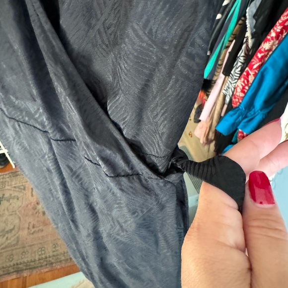 Sézane Black Wrap-around Silk Dress - Picture 6 of 12